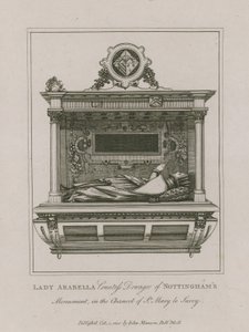 Monumento de Lady Arabella, Condesa Viuda de Nottingham en la Capilla de St Mary le Savoy de English School