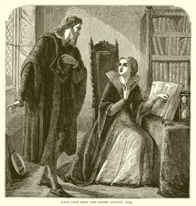 Lady Jane Grey y Roger Ascham, 1553 de English School
