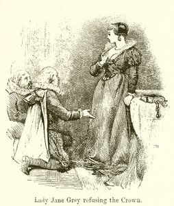 Lady Jane Grey rechazando la corona de English School