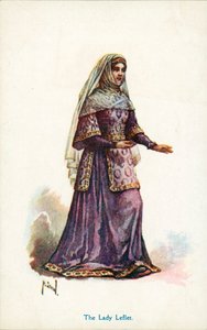 Lady Leflet (litografía en color) de English School