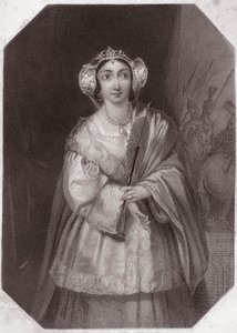 Lady Percy (Enrique IV) (Rey Enrique IV) en - “Galería de mujeres de Shakespeare, colección de cuarenta y cinco retratos serios de los primeros artistas de Londres, enriquecidos con notas críticas y literarias” ca. 1838 - de “Galería de mujeres de Shakespe de English School