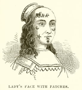 Rostro de dama con parches de English School