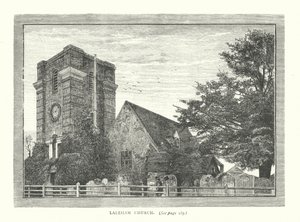 Iglesia de Laleham (grabado) de English School