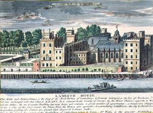 Casa Lambeth, Residencia del Arzobispo de Canterbury, c.1715-37 de English School