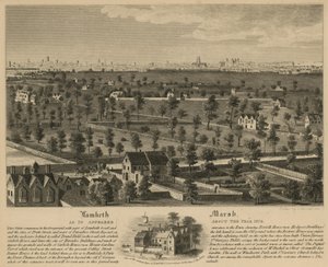 Lambeth Marsh como aparecía alrededor del año 1670 de English School