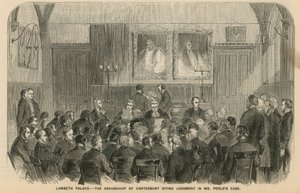 Palacio de Lambeth - El Arzobispo de Canterbury dando juicio en el caso del Sr. Poole de English School