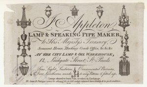 Fabricante de lámparas, tarjeta comercial de English School