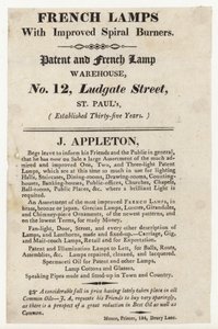 Fabricante de lámparas, tarjeta comercial de English School
