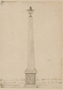 Lámpara cerca de Bedford House, Londres, retirada en 1799 de English School