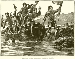Desembarco en el puerto de San Nicolás, Haití