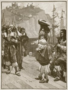 Desembarco de Carlos II en Dover, 26 de mayo de 1660, ilustración de Cassells Illustrated History of England de English School