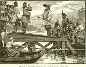 Desembarco del Mariscal Schomberg en Carrickfergus de English School