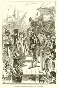 Desembarco de Richard Chancellor en Holmogory, en el Mar Blanco, 1553 de English School