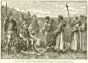 Desembarco de San Agustín en Kent, 597 d.C. de English School