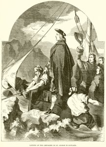 Desembarco del caballero de San Jorge en Escocia