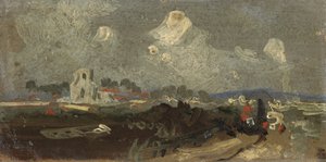 Paisaje con iglesia de English School