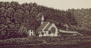 Iglesia de Langrish (litografía) de English School