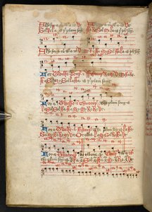 Lansdowne 763, f.112v, Un Volumen bastante escrito en vitela en el siglo XV, y que contiene tratados antiguos y muy interesantes sobre música de diferentes autores. de English School