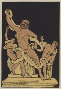 Laocoonte (litografía en color) de English School