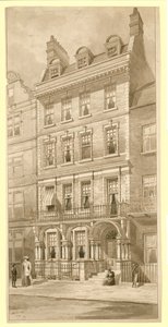 Última casa en la esquina de Bedford Square y Adeline Street, Londres