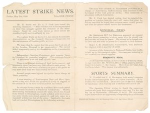 Últimas noticias de la huelga, 7 de mayo de 1926