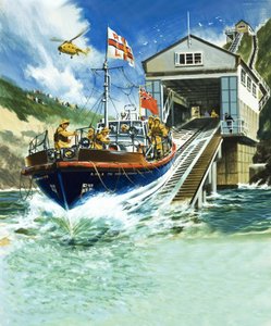 Lanzamiento de un bote salvavidas