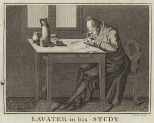 Lavater en su estudio