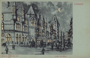 Palacio de Justicia, Londres (litografía en color)