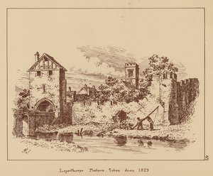 Farola de Layerthorpe, derribada en 1829 (litografía)
