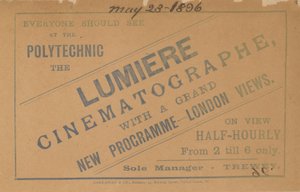 Folleto publicitario del Cinematógrafo Lumiere