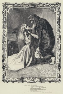 Lear y Cordelia, Rey Lear, Acto iv, Escena 7 (grabado) de English School