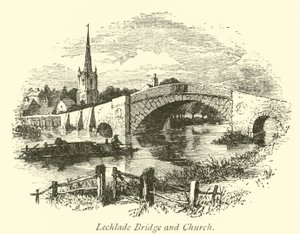 Puente y iglesia de Lechlade de English School