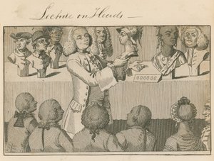 Conferencia sobre Cabezas, en el Salón Largo, frente a Sadlers Wells, el 20 de junio de 1765 de English School