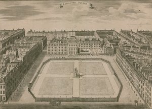 Leicester Square, Londres, en 1754 de English School