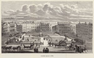 Leicester Square en 1874 de English School