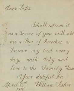 Carta de William Fisher (autógrafo)