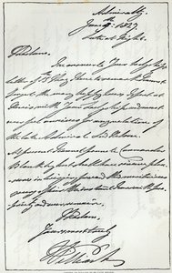 Carta de Guillermo IV a Lady Nelson, 1827, publicada en 