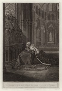 Luis VII Rey de Francia ante la tumba de Becket de English School