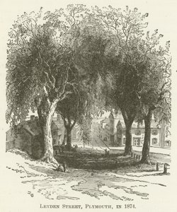 Calle Leyden, Plymouth, en 1874 de English School