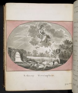 Libertad triunfante, "Las aventuras de Thomas Walter, según lo relatado por un amigo:" la autobiografía de Jorgen Jorgensen, dedicada a William Jackson Hooker (grabado en color) de English School