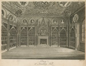 Biblioteca en Strawberry Hill, Londres
