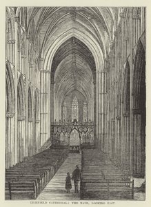 Catedral de Lichfield, la nave, mirando al este de English School