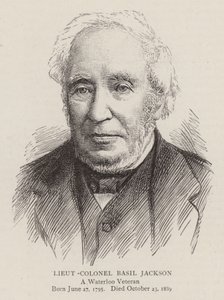 Teniente coronel Basil Jackson (grabado) de English School