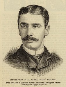 Teniente E L Brett, Guardia Escocesa (grabado) de English School