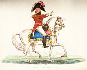 Teniente General Sir Thomas Picton, ilustración de Un Relato Histórico de la Batalla de Waterloo por William Mudford, 1816 de English School