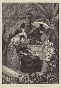 Vida en San Remo, en los Jardines de la Villa Zirio, la Princesa Heredera de Alemania y sus Hijas de English School