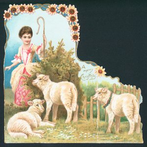 Pequeña Bo Peep, tarjeta de Navidad de English School