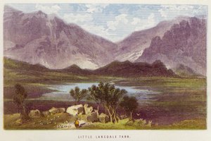 Pequeña Langdale Tarn (color litho) de English School