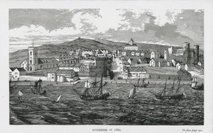 Liverpool en 1680 (grabado) de English School