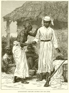 El sirviente de Livingstone, Chumah, y su tía de English School